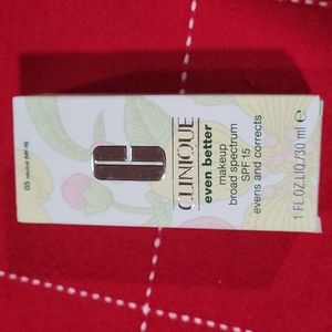Cllinique Even Better Makeup.  Broad spectrum SPF 15.  Multiple Colors.  NEW